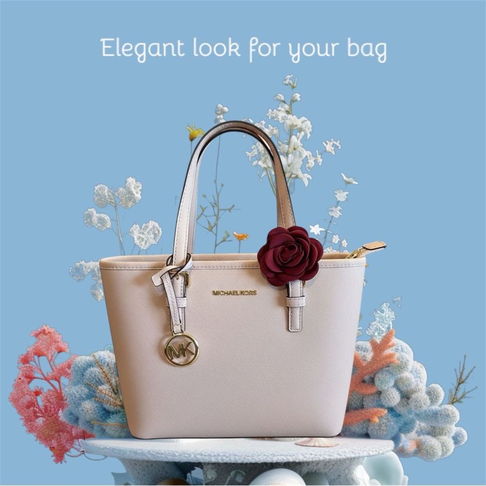 Elegant silk bag charm